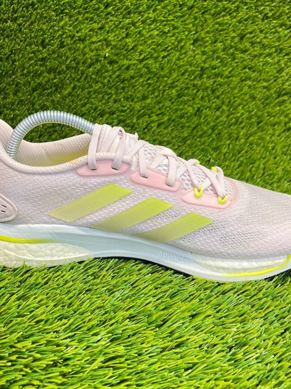 adidas Pink and Lime Women's Running Shoe - Picture 4 of 10